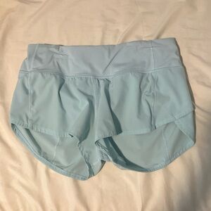 Cyan Low rise lululemon speed up shorts